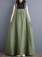 【ドゥーベル/Doux Belle】のジャンパースカート ジャンパーワンピース デニムワンピース 人気、トレンドファッション・服の通販 founy(ファニー) ファッション Fashion レディースファッション WOMEN スカート Skirt デニム Denim ポケット Pocket ラップ Wrap ロング Long ワンポイント One Point 無地 Plain Color thumbnail グリーン|ID: prp329100004530323 ipo3291000000032028920