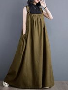 【ドゥーベル/Doux Belle】のジャンパースカート ジャンパーワンピース デニムワンピース 人気、トレンドファッション・服の通販 founy(ファニー) ファッション Fashion レディースファッション WOMEN スカート Skirt デニム Denim ポケット Pocket ラップ Wrap ロング Long ワンポイント One Point 無地 Plain Color thumbnail カーキ|ID: prp329100004530323 ipo3291000000032028921