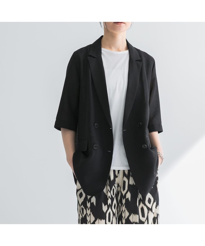 【アーバンリサーチ/URBAN RESEARCH】の『イージーケア』シアーメッシュハーフスリーブジャケット インテリア・キッズ・メンズ・レディースファッション・服の通販 founy(ファニー) https://founy.com/ ファッション Fashion レディースファッション Ladies' Fashion Online アウター Coat Outerwear ジャケット Jackets 2025年 2025 2025春夏・S/S Ss,Spring/Summer,2025 おすすめ Recommend アクセサリー Accessories シンプル Simple ジャケット Jacket スラックス Slacks ダブル Double デニム Denim ボックス Box メッシュ Mesh ロング Long 夏 Summer S/S・春夏 Ss・Spring/Summer |ID: prp329100004530326 ipo3291000000032585959