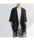 【アーバンリサーチ/URBAN RESEARCH】の『イージーケア』シアーメッシュハーフスリーブジャケット BLACK|ID: prp329100004530326 ipo3291000000032585961