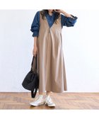 【コーエン/COEN】のポリツイル Vネック ジャンパースカート BEIGE|ID: prp329100004530328 ipo3291000000032688172