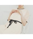 【インデックス/INDEX】のフィット フレアバイカラーワンピース【洗濯機洗い可/イージーアイロン】 ライトベージュ|ID: prp329100004530335 ipo3291000000032687547