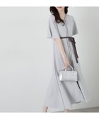 【プロポーション ボディドレッシング/PROPORTION BODY DRESSING】の金ボタンニットワンピース ブルー×チャコール|ID: prp329100004530342 ipo3291000000032028987