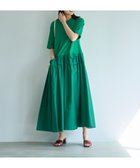 【スタイルデリ/STYLE DELI】の【Made in JAPAN】生地コンビボリュームスカート半袖ワンピース グリーン|ID: prp329100004530358 ipo3291000000032700216