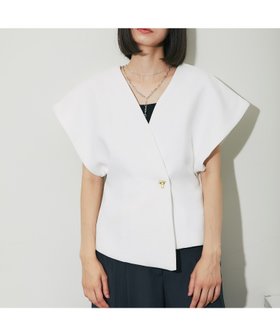【スマイルオーキッド/SMILE ORCHID】のショート丈ノーカラー半袖ジャケット 人気、トレンドファッション・服の通販 founy(ファニー) ファッション Fashion レディースファッション Fashion for Women アウター Coat / Outerwear Collection レディースジャケット・軽アウター Jackets ショート Short, Short Length ジャケット Jacket, Outerwear フォーマル Formal, Dressy 半袖 Short Sleeve, Half Sleeve 夏 Summer 春 Spring |ID:prp329100004530367