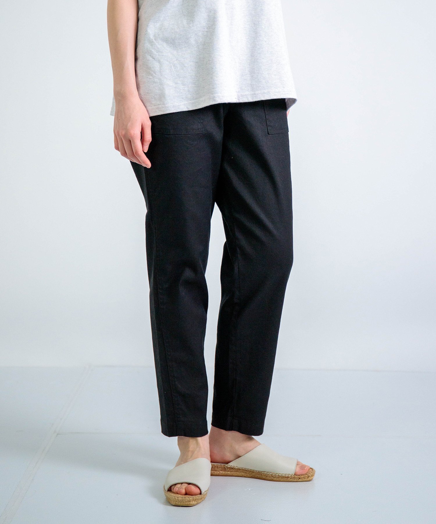 【ドミンゴ/DOMINGO】のリネンコットンツイルストレッチ レグレットベーカーパンツ 人気、トレンドファッション・服の通販 founy(ファニー) 　ファッション　Fashion　レディースファッション　Fashion for Women　パンツ　Pants & Trousers　アンクル　Ankle-Length Design　ストレッチ　Stretch, Stretchy Fabric　スニーカー　Sneakers, Trainers　テーパード　Tapered, Tapered Pants　バランス　Balance, Style Balance　リネン　Linen, Linen Fabric　夏　Summer　 other-1|ID: prp329100004530392 ipo3291000000032715218