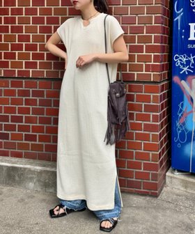 【チャオパニックティピー/CIAOPANIC TYPY】の【低身長・高身長対応/サイズ展開あり【WEB限定】サーマルスキッパーワンピース 人気、トレンドファッション・服の通販 founy(ファニー) ファッション Fashion レディースファッション WOMEN ワンピース Dress スキッパー Skipper ワッフル Waffle 楽ちん Easy |ID:prp329100004530412
