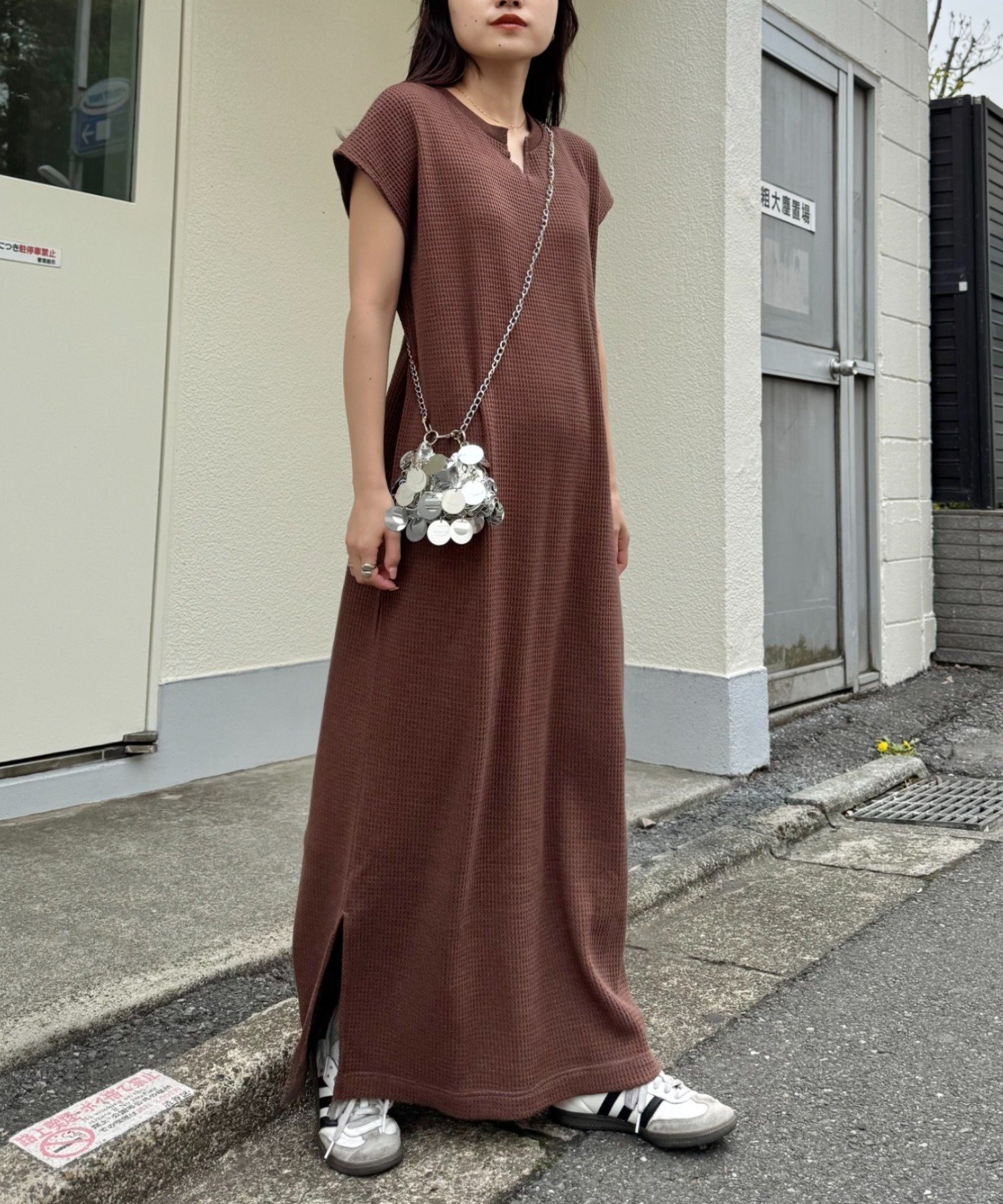 【チャオパニックティピー/CIAOPANIC TYPY】の【低身長・高身長対応/サイズ展開あり【WEB限定】サーマルスキッパーワンピース インテリア・キッズ・メンズ・レディースファッション・服の通販 founy(ファニー) 　ファッション　Fashion　レディースファッション　WOMEN　ワンピース　Dress　スキッパー　Skipper　ワッフル　Waffle　楽ちん　Easy　ブラウン|ID: prp329100004530412 ipo3291000000032029294