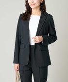 【アー ヴェー ヴェー/a.v.v】の【洗える/ストレッチ/UVカット】麻調ストレッチテーラードジャケット ネイビー|ID: prp329100004530424 ipo3291000000032765602