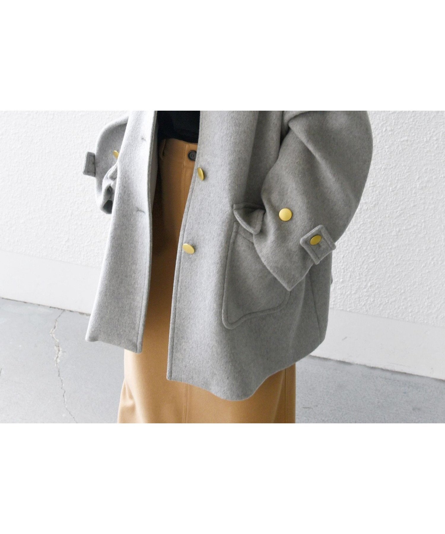 【シップス フォー ウィメン/SHIPS】のSHIPS any ノンミュールジングウール ステンカラー ミディ コート 人気、トレンドファッション・服の通販 founy(ファニー) 　ファッション　Fashion　レディースファッション　WOMEN　アウター　Coat Outerwear　コート　Coats　ダブル　Double　バランス　Balance　ボトム　Bottom　 other-1|ID: prp329100004530435 ipo3291000000032029374
