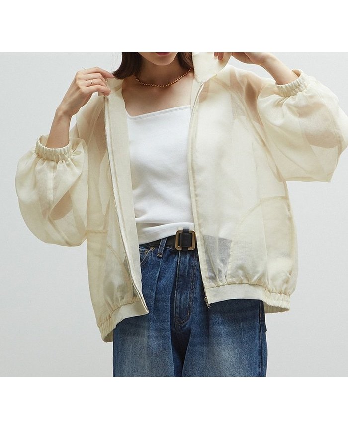【その他のブランド/Other】のシアーブルゾン インテリア・キッズ・メンズ・レディースファッション・服の通販 founy(ファニー) https://founy.com/ ファッション Fashion レディースファッション WOMEN アウター Coat Outerwear ブルゾン Blouson/Jackets シアー Sheer スタンド Stand フラット Flat 夏 Summer 羽織 Haori |ID: prp329100004530449 ipo3291000000032073297