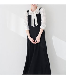 【ナチュラルクチュール/natural couture】のカットジョーゼットキャミワンピース 人気、トレンドファッション・服の通販 founy(ファニー) ファッション Fashion レディースファッション WOMEN ワンピース Dress キャミワンピース No Sleeve Dresses カットソー Cut And Sew キャミワンピース Cami Dress シンプル Simple スリット Slit ドット Dot ハイネック High Neck フレア Flare ベーシック Basic ポケット Pocket リボン Ribbon A/W・秋冬 Aw・Autumn/Winter・Fw・Fall-Winter 2025年 2025 2025春夏・S/S Ss,Spring/Summer,2025 |ID:prp329100004530467
