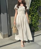 【ナイスクラップ/NICE CLAUP】の【全骨格細見え】シャーリング半袖ワンピ S/M展開 ホワイト系その他|ID: prp329100004530484 ipo3291000000032527636