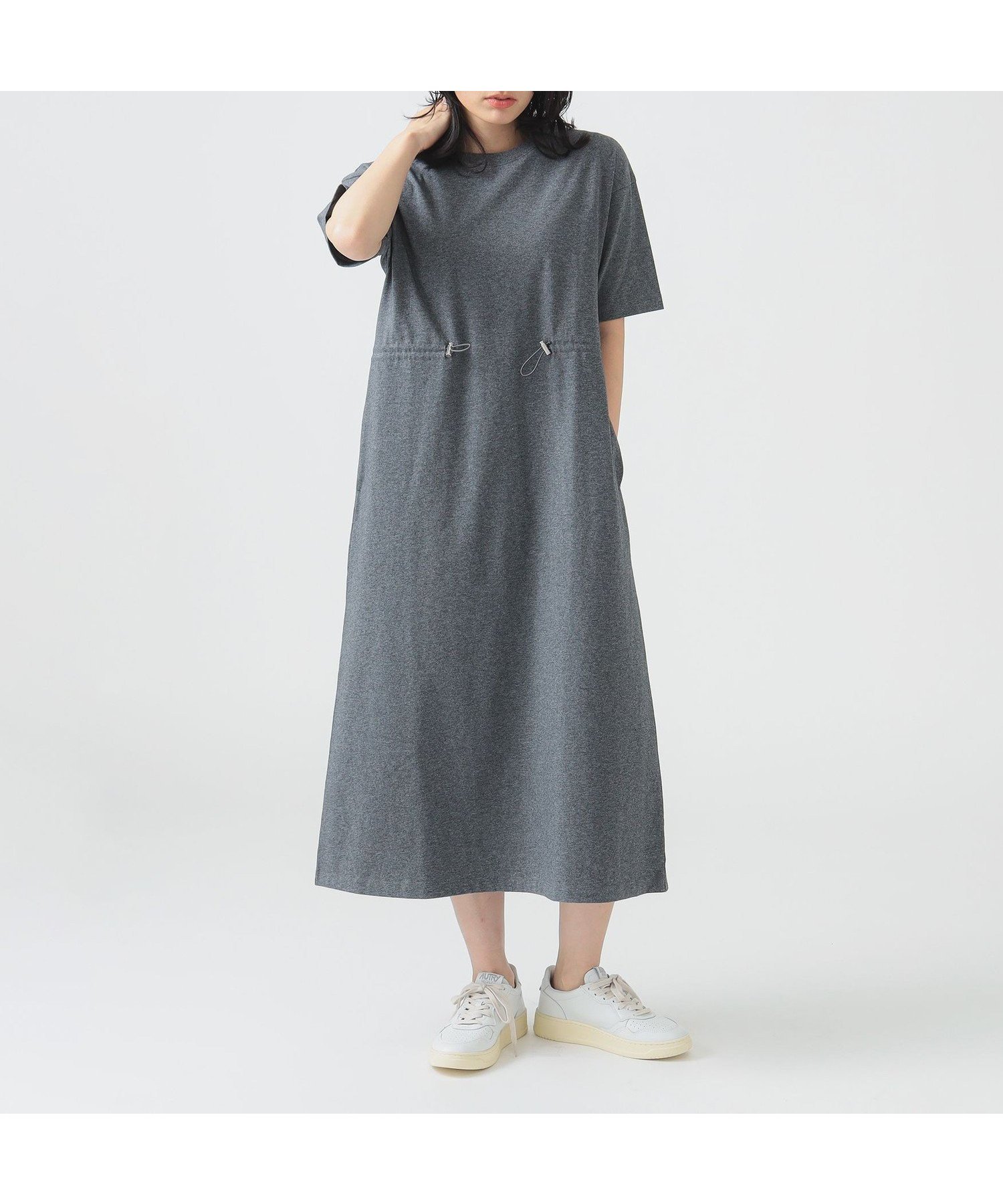 【ビーミングライフストアバイビームス/B:MING LIFE STORE by BEAMS】の【+15%ポイントバック】ウエスト ドローストリング ワンピース(S~M) 25SS スポーツミックス インテリア・キッズ・メンズ・レディースファッション・服の通販 founy(ファニー) 　ファッション　Fashion　レディースファッション　WOMEN　ワンピース　Dress　スポーツウェア　Sportswear　スポーツ ワンピース　Sports One Piece　2025年　2025　2025春夏・S/S　Ss,Spring/Summer,2025　おすすめ　Recommend　スポーツ　Sports　ドローコード　Draw Cord　ドローストリング　Drawstring　ミックス　Mix　エレガント 上品　Elegant　TOP_GREY|ID: prp329100004530492 ipo3291000000032029626