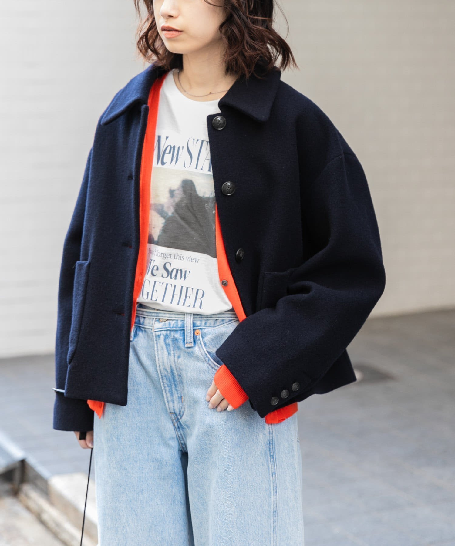 【アーバンリサーチ/URBAN RESEARCH】のウールモッサショートコート インテリア・キッズ・メンズ・レディースファッション・服の通販 founy(ファニー) 　ファッション　Fashion　レディースファッション　WOMEN　アウター　Coat Outerwear　コート　Coats　2024年　2024　2024-2025秋冬・A/W　Aw/Autumn/Winter/Fw/Fall/2024-2025　冬　Winter　おすすめ　Recommend　ショート　Short　フレア　Flare　ワイド　Wide　日本製　Made In Japan　A/W・秋冬　Aw・Autumn/Winter・Fw・Fall-Winter　NAVY|ID: prp329100004530526 ipo3291000000032029753