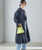 【シップス フォー ウィメン/SHIPS】の撥水加工/手洗い可能 裾 ドロスト ノーカラー ロング コート 24SS ネイビー|ID: prp329100004530533 ipo3291000000032029778