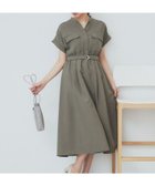 【インデックス/INDEX】の《6color/XS-LLsize》ダブルポケットスキッパーシャツワンピース【洗濯機洗い可/抗ピル/吸水速乾/防シワ】 カーキ|ID: prp329100004530558 ipo3291000000032029890