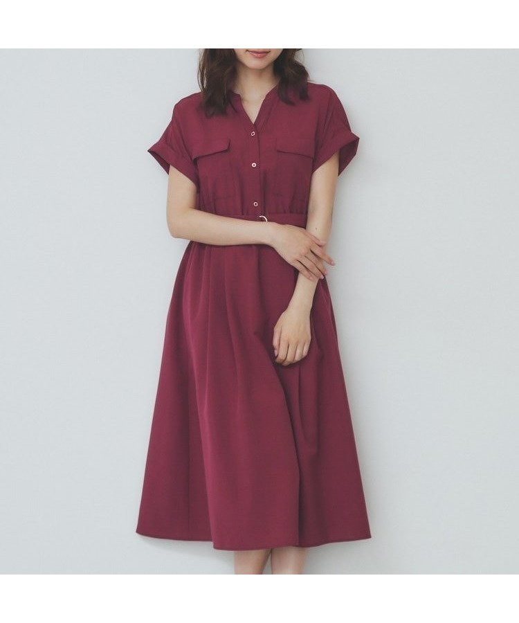 【インデックス/INDEX】の《7色展開/XS-LLサイズ》ダブルポケットスキッパーシャツワンピース【吸水速乾/防シワ/イージーアイロン/抗ピル/洗濯機洗い可】 インテリア・キッズ・メンズ・レディースファッション・服の通販 founy(ファニー) 　ファッション　Fashion　レディースファッション　Fashion for Women　ワンピース　Dresses　シャツワンピース / 1枚で着映えコーデ　Shirt Dresses　吸水　Absorbent, Quick-Dry　スキッパー　Skipper, Open Collar　定番　Standard, Basic Item　フレア　Flare, Flared　ポケット　Pocket, Pocket Detail　半袖　Short Sleeve, Half Sleeve　ボルドー|ID: prp329100004530558 ipo3291000000033586945