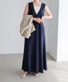 【その他のブランド/Other】のVネック ポンチ ワンピース フレア evernavy エバーネイビー ネイビー|ID: prp329100004530566 ipo3291000000032029926