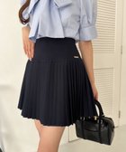 【ナイスクラップ/NICE CLAUP】のプレート付きプリーツミニスカート ネイビー|ID: prp329100004530569 ipo3291000000032527057