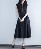 【セゾンドパピヨン/SAISON DE PAPILLON】のウエストタックミモレ丈ワンピース 人気、トレンドファッション・服の通販 founy(ファニー) ファッション Fashion レディースファッション WOMEN ワンピース Dress フレア Flare ミモレ Mimore エレガント 上品 Elegant 楽ちん Easy thumbnail ブラック|ID: prp329100004530582 ipo3291000000032030000