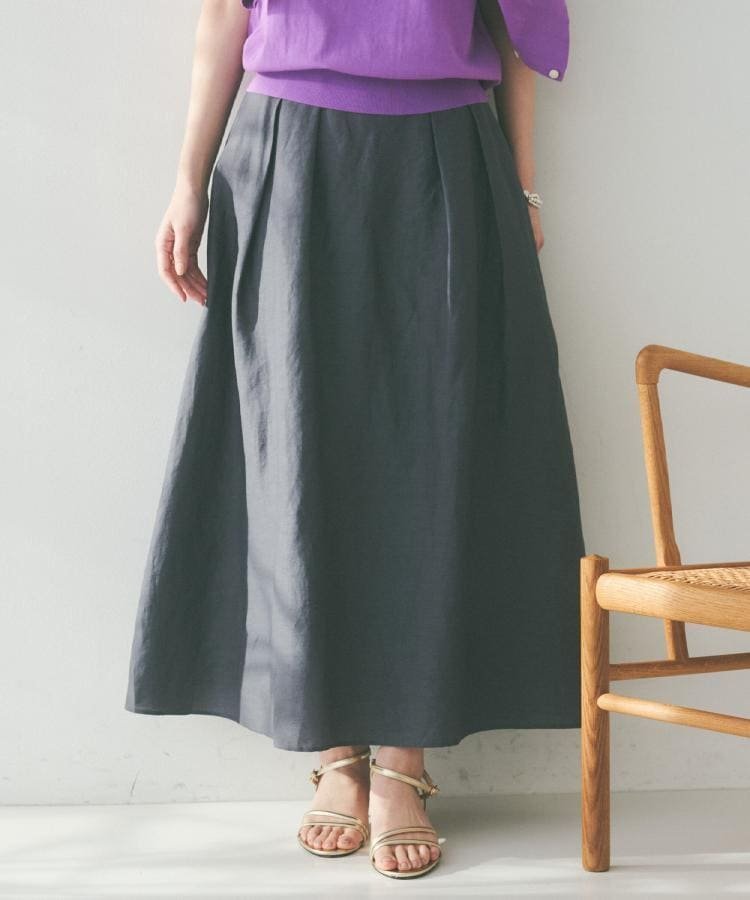 【アンタイトル/UNTITLED】の【セットアップ可能/手洗い可】リネン混フレアスカート 人気、トレンドファッション・服の通販 founy(ファニー) 　ファッション　Fashion　レディースファッション　WOMEN　セットアップ　Setup　スカート　Skirt　スカート　Skirt　Aライン/フレアスカート　Flared A-Line Skirts　おすすめ　Recommend　シアー　Sheer　セットアップ　Set Up　トレンド　Trend　フレア　Flare　ポケット　Pocket　ミックス　Mix　リネン　Linen　夏　Summer　 other-1|ID: prp329100004530595 ipo3291000000032030050