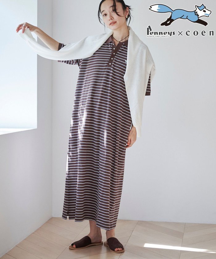 【コーエン/COEN】のPENNEYS(ぺニーズ)別注 ポロワンピース インテリア・キッズ・メンズ・レディースファッション・服の通販 founy(ファニー) https://founy.com/ ファッション Fashion レディースファッション WOMEN ワンピース Dress コラボ Collaboration コレクション Collection スポーティ Sporty デニム Denim 人気 Popularity 別注 Special Order リラックス Relax 楽ちん Easy ワイド Wide おすすめ Recommend |ID: prp329100004530596 ipo3291000000032223851