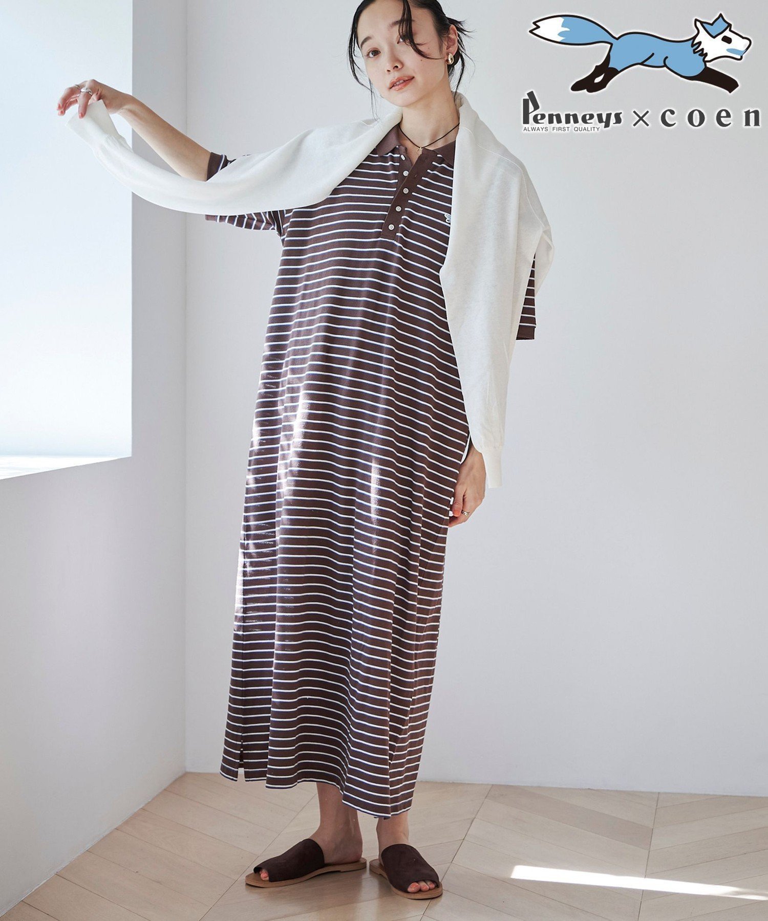 【コーエン/COEN】のPENNEYS(ぺニーズ)別注 ポロワンピース インテリア・キッズ・メンズ・レディースファッション・服の通販 founy(ファニー) 　ファッション　Fashion　レディースファッション　WOMEN　ワンピース　Dress　コラボ　Collaboration　コレクション　Collection　スポーティ　Sporty　デニム　Denim　人気　Popularity　別注　Special Order　リラックス　Relax　楽ちん　Easy　ワイド　Wide　おすすめ　Recommend　その他3|ID: prp329100004530596 ipo3291000000032223854