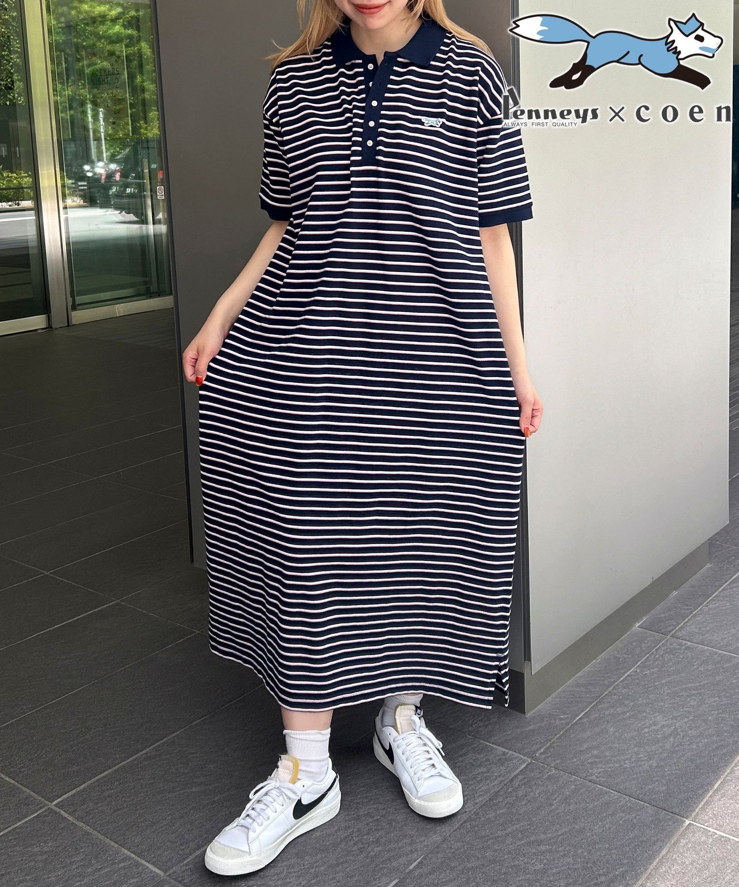 【コーエン/COEN】のPENNEYS(ぺニーズ)別注 ポロワンピース インテリア・キッズ・メンズ・レディースファッション・服の通販 founy(ファニー) 　ファッション　Fashion　レディースファッション　WOMEN　ワンピース　Dress　コラボ　Collaboration　コレクション　Collection　スポーティ　Sporty　デニム　Denim　人気　Popularity　別注　Special Order　リラックス　Relax　楽ちん　Easy　ワイド　Wide　おすすめ　Recommend　その他4|ID: prp329100004530596 ipo3291000000032223864