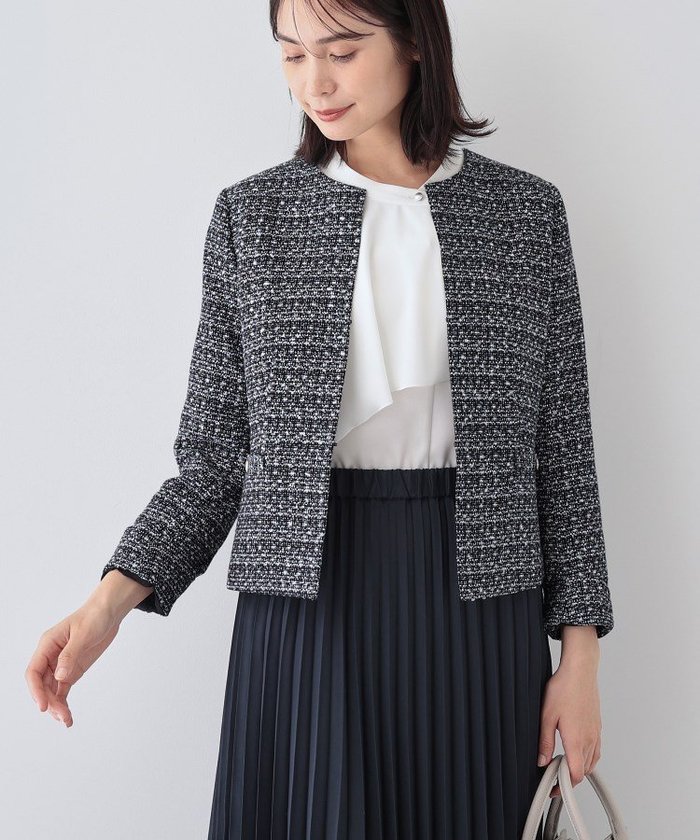 【インディヴィ/INDIVI】の春SALE!【華やか】ファンシーツイードジャケット インテリア・キッズ・メンズ・レディースファッション・服の通販 founy(ファニー) https://founy.com/ ファッション Fashion レディースファッション WOMEN アウター Coat Outerwear ジャケット Jackets おすすめ Recommend コンパクト Compact セレモニー Ceremony ツイード Tweed プリーツ Pleats ポケット Pocket ミックス Mix ワイド Wide エレガント 上品 Elegant 春 Spring 結婚式 Wedding Ceremony ビジネス 仕事 通勤 Business |ID: prp329100004530600 ipo3291000000032030078