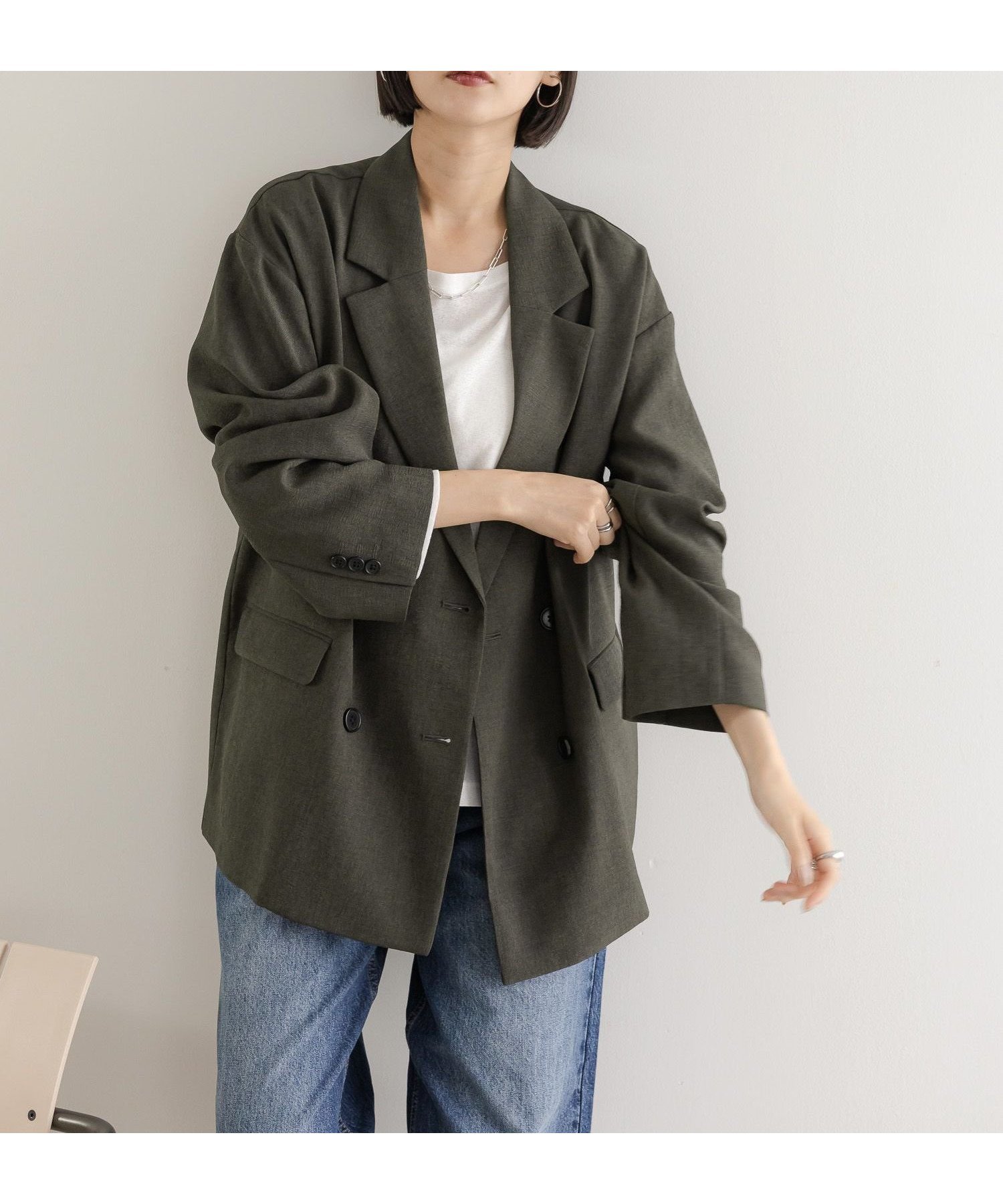 【ローリーズファーム/LOWRYS FARM】のホップサックダブルジャケット インテリア・キッズ・メンズ・レディースファッション・服の通販 founy(ファニー) 　ファッション　Fashion　レディースファッション　Fashion for Women　アウター　Coat / Outerwear Collection　レディースジャケット・軽アウター　Jackets　おすすめ　Recommended / Our Picks　シンプル　Simple, Minimal　ジャケット　Jacket, Outerwear　セットアップ　Set-Up, Coordinated Outfit　ダブル　Double, Double-Breasted　チュール　Tulip, Tulip Motif　ビスチェ　Bustier, Corset Top　人気　Popular, Best Seller　定番　Standard, Basic Item　チャコールグレー|ID: prp329100004530627 ipo3291000000034024084