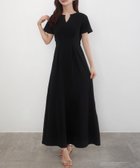 【ジュノア/JUNOAH】のCENEA キーネックタックデザインワンピース ブラック|ID: prp329100004530628 ipo3291000000032625796