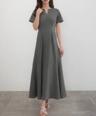 【ジュノア/JUNOAH】のCENEA キーネックタックデザインワンピース グレー|ID: prp329100004530628 ipo3291000000032625797