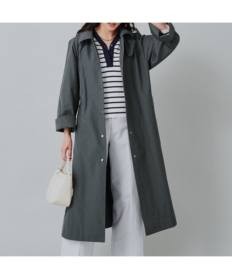 【アンタイトル/UNTITLED】のオックスステンカラーコート インテリア・キッズ・メンズ・レディースファッション・服の通販 founy(ファニー) 　ファッション　Fashion　レディースファッション　WOMEN　アウター　Coat Outerwear　コート　Coats　オックス　Ox　タンブラー　Tumbler　バランス　Balance　ベーシック　Basic　チャコールグレー|ID: prp329100004530638 ipo3291000000032030221