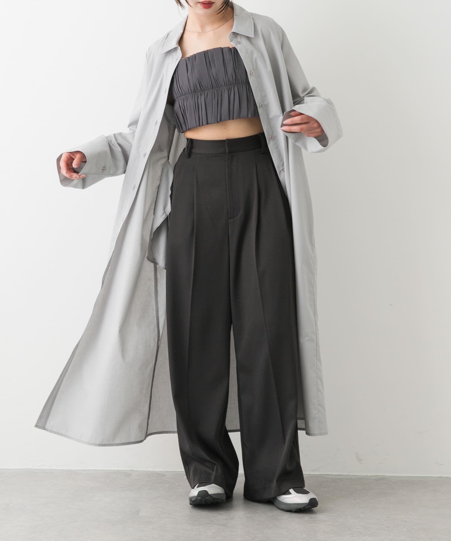 【センスオブプレイス/SENSE OF PLACE by URBAN RESEARCH】のビスチェセットワンピース インテリア・キッズ・メンズ・レディースファッション・服の通販 founy(ファニー) 　ファッション　Fashion　レディースファッション　WOMEN　ワンピース　Dress　2025年　2025　2025春夏・S/S　Ss,Spring/Summer,2025　トレンド　Trend　ビスチェ　Bustier　夏　Summer　S/S・春夏　Ss・Spring/Summer　L.GRAY|ID: prp329100004530692 ipo3291000000032030472