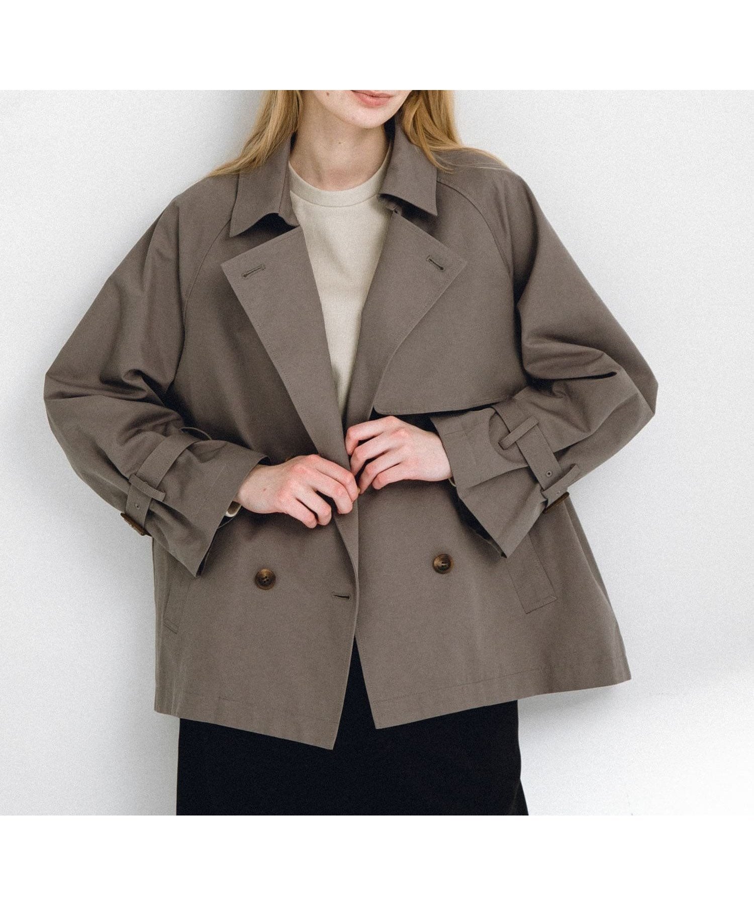 【サニーレーベル/Sonny Label / URBAN RESEARCH】の撥水ショートトレンチコート インテリア・キッズ・メンズ・レディースファッション・服の通販 founy(ファニー) 　ファッション　Fashion　レディースファッション　WOMEN　アウター　Coat Outerwear　コート　Coats　トレンチコート　Trench Coats　2025年　2025　2025春夏・S/S　Ss,Spring/Summer,2025　おすすめ　Recommend　ショート　Short　シンプル　Simple　デニム　Denim　ロング　Long　人気　Popularity　夏　Summer　定番　Standard　S/S・春夏　Ss・Spring/Summer　ビジネス 仕事 通勤　Business　チャコール|ID: prp329100004530694 ipo3291000000032030478