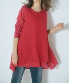 【ラナン/Ranan】の異素材切替フレアーチュニック 人気、トレンドファッション・服の通販 founy(ファニー) ファッション Fashion レディースファッション WOMEN トップス・カットソー Tops/Tshirt カットソー Cut And Sew シフォン Chiffon チュニック Tunic フレア Flare リラックス Relax ロング Long 切替 Switching 夏 Summer thumbnail レッド|ID: prp329100004530707 ipo3291000000032030538
