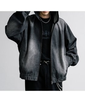 【ロッキーモンロー/Rocky Monroe】のオーバーサイズデニムフルZIPパーカー 人気、トレンドファッション・服の通販 founy(ファニー) ファッション Fashion レディースファッション WOMEN トップス・カットソー Tops/Tshirt パーカ Sweats ケミカル Chemical シンプル Simple デニム Denim パーカー Hoodie ロング Long |ID:prp329100004530731