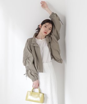 【プロポーション ボディドレッシング/PROPORTION BODY DRESSING】のシャーリングリボンブルゾン 人気、トレンドファッション・服の通販 founy(ファニー) ファッション Fashion レディースファッション WOMEN アウター Coat Outerwear ブルゾン Blouson/Jackets シャーリング Shirring タフタ Taffeta ドローストリング Drawstring ブルゾン Blouson リボン Ribbon |ID:prp329100004530746