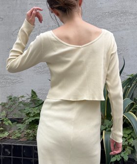 【チャオパニックティピー/CIAOPANIC TYPY】の【shay/シェイ】ロングスリーブTee*カップ付ワンピース(セット) 人気、トレンドファッション・服の通販 founy(ファニー) ファッション Fashion レディースファッション WOMEN ワンピース Dress おすすめ Recommend クロップド Cropped スリーブ Sleeve ロング Long |ID:prp329100004530791