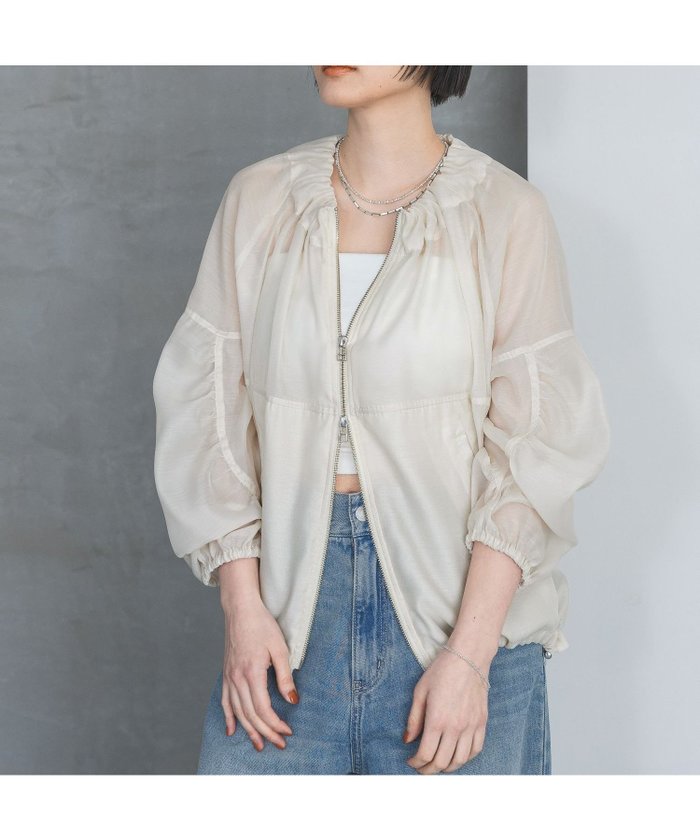 【その他のブランド/Other】のシアーシャーリングブルゾン インテリア・キッズ・メンズ・レディースファッション・服の通販 founy(ファニー) https://founy.com/ ファッション Fashion レディースファッション WOMEN アウター Coat Outerwear ブルゾン Blouson/Jackets おすすめ Recommend オーガンジー Organdy キャミワンピース Cami Dress シアー Sheer スリット Slit デニム Denim フロント Front ブルゾン Blouson ポケット Pocket 軽量 Lightweight |ID: prp329100004530797 ipo3291000000032055812