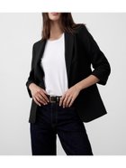 【バナナリパブリック ファクトリーストア/BANANA REPUBLIC FACTORY STORE】のBANANA REPUBLIC FACTORY STORE HAYDEN ブレザージャケット 人気、トレンドファッション・服の通販 founy(ファニー) ファッション Fashion レディースファッション WOMEN アウター Coat Outerwear ジャケット Jackets シルク Silk ジャケット Jacket スカーフ Scarf セレモニー Ceremony バランス Balance ミックス Mix エレガント 上品 Elegant thumbnail BLACK_800|ID: prp329100004530811 ipo3291000000032030967