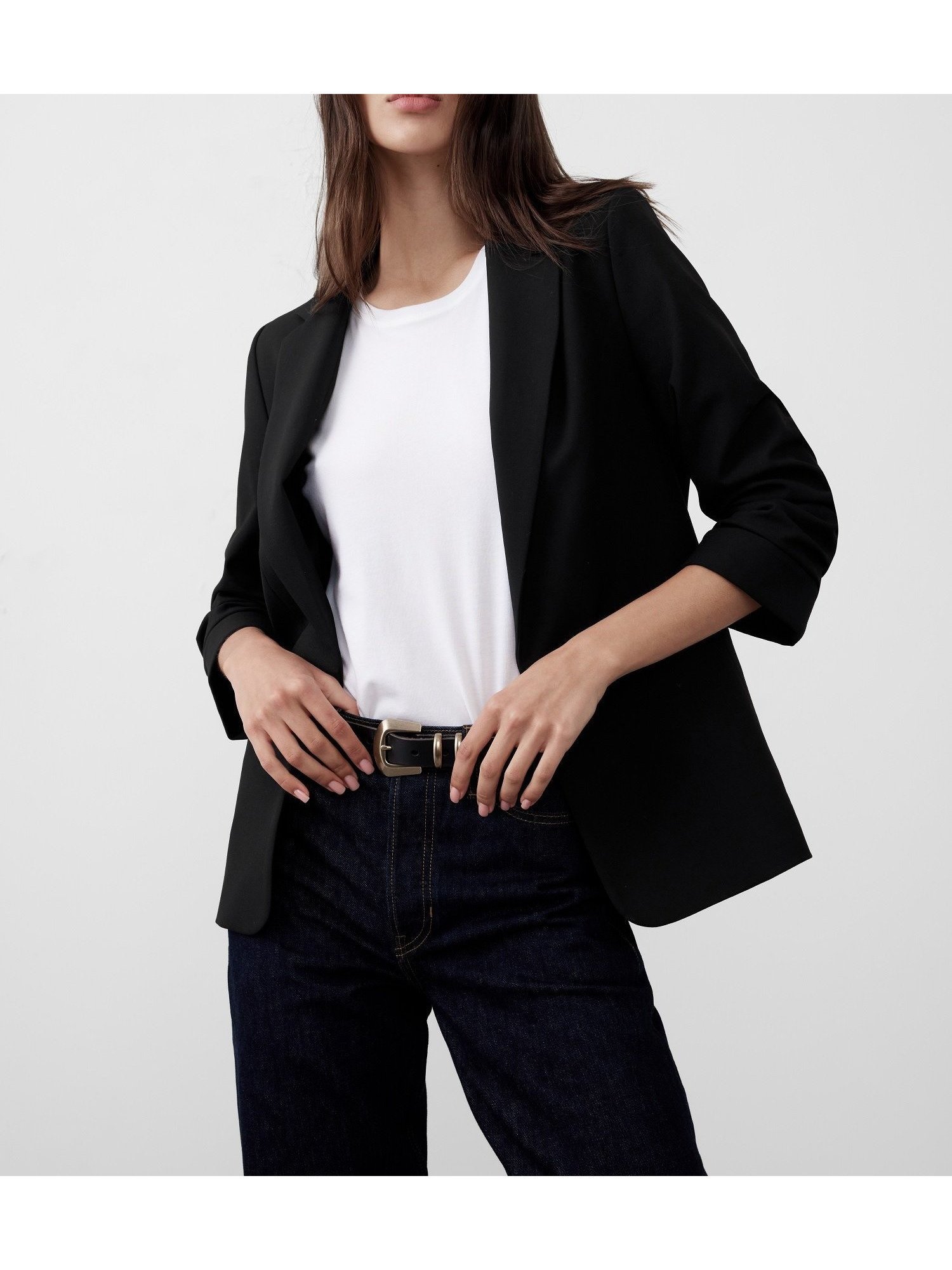 【バナナリパブリック ファクトリーストア/BANANA REPUBLIC FACTORY STORE】のBANANA REPUBLIC FACTORY STORE HAYDEN ブレザージャケット インテリア・キッズ・メンズ・レディースファッション・服の通販 founy(ファニー) 　ファッション　Fashion　レディースファッション　WOMEN　アウター　Coat Outerwear　ジャケット　Jackets　シルク　Silk　ジャケット　Jacket　スカーフ　Scarf　セレモニー　Ceremony　バランス　Balance　ミックス　Mix　エレガント 上品　Elegant　BLACK_800|ID: prp329100004530811 ipo3291000000032030967