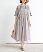 【アールピーエス/rps】の刺繍*ピンタックバンドカラーシャツワンピース グレージュ|ID: prp329100004530813 ipo3291000000032030977