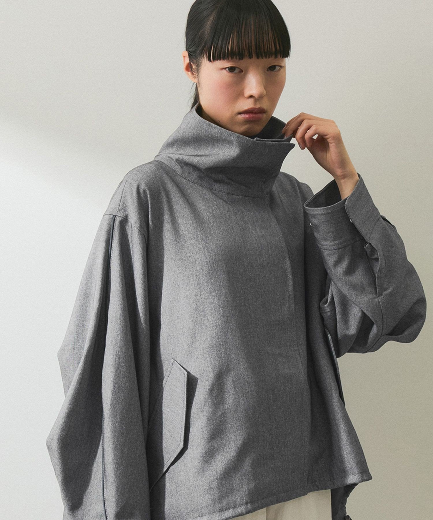 【アダム エ ロペ/ADAM ET ROPE'】の【WEB限定】スタンドネックミドルブルゾン インテリア・キッズ・メンズ・レディースファッション・服の通販 founy(ファニー) 　ファッション　Fashion　レディースファッション　Fashion for Women　アウター　Coat / Outerwear Collection　ブルゾンジャケット・スポーティアウター　Blouson Jackets　春　Spring　ジャケット　Jacket, Outerwear　スタンド　Stand Collar, Upright Stand　スラックス　Slacks, Dress Pants　スリーブ　Sleeve, Long Sleeve / Short Sleeve　デニム　Denim, Jeans Material　パターン　Pattern, Design Print　フォルム　Silhouette, Form　ブルゾン　Blouson, Bomber Jacket　ポケット　Pocket, Pocket Detail　メランジ　Melange, Mixed Yarn　ワイド　Wide, Wide Fit　S/S・春夏　SS, Spring/Summer, Warm Season　おすすめ　Recommended / Our Picks　夏　Summer　2025年　2025　2025春夏・S/S　Spring/Summer 2025 SS25　ブラック系(03)|ID: prp329100004530815 ipo3291000000033269063