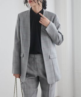 【ラナン/Ranan】の洗える!ノーカラーボックスジャケット 人気、トレンドファッション・服の通販 founy(ファニー) ファッション Fashion レディースファッション WOMEN アウター Coat Outerwear ジャケット Jackets ジャケット Jacket スリット Slit トレンド Trend フロント Front ボックス Box ポケット Pocket 楽ちん Easy 洗える Washable |ID:prp329100004530832