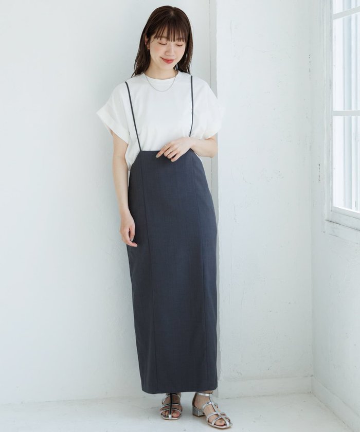 【サニーレーベル/Sonny Label / URBAN RESEARCH】の『WEB限定』ナローサスペンダースカート インテリア・キッズ・メンズ・レディースファッション・服の通販 founy(ファニー) https://founy.com/ ファッション Fashion レディースファッション WOMEN スカート Skirt 2025年 2025 2025春夏・S/S Ss,Spring/Summer,2025 サスペンダー Suspenders シンプル Simple トレンド Trend ラップ Wrap ロング Long ワンポイント One Point 夏 Summer S/S・春夏 Ss・Spring/Summer 無地 Plain Color |ID: prp329100004530833 ipo3291000000032313432