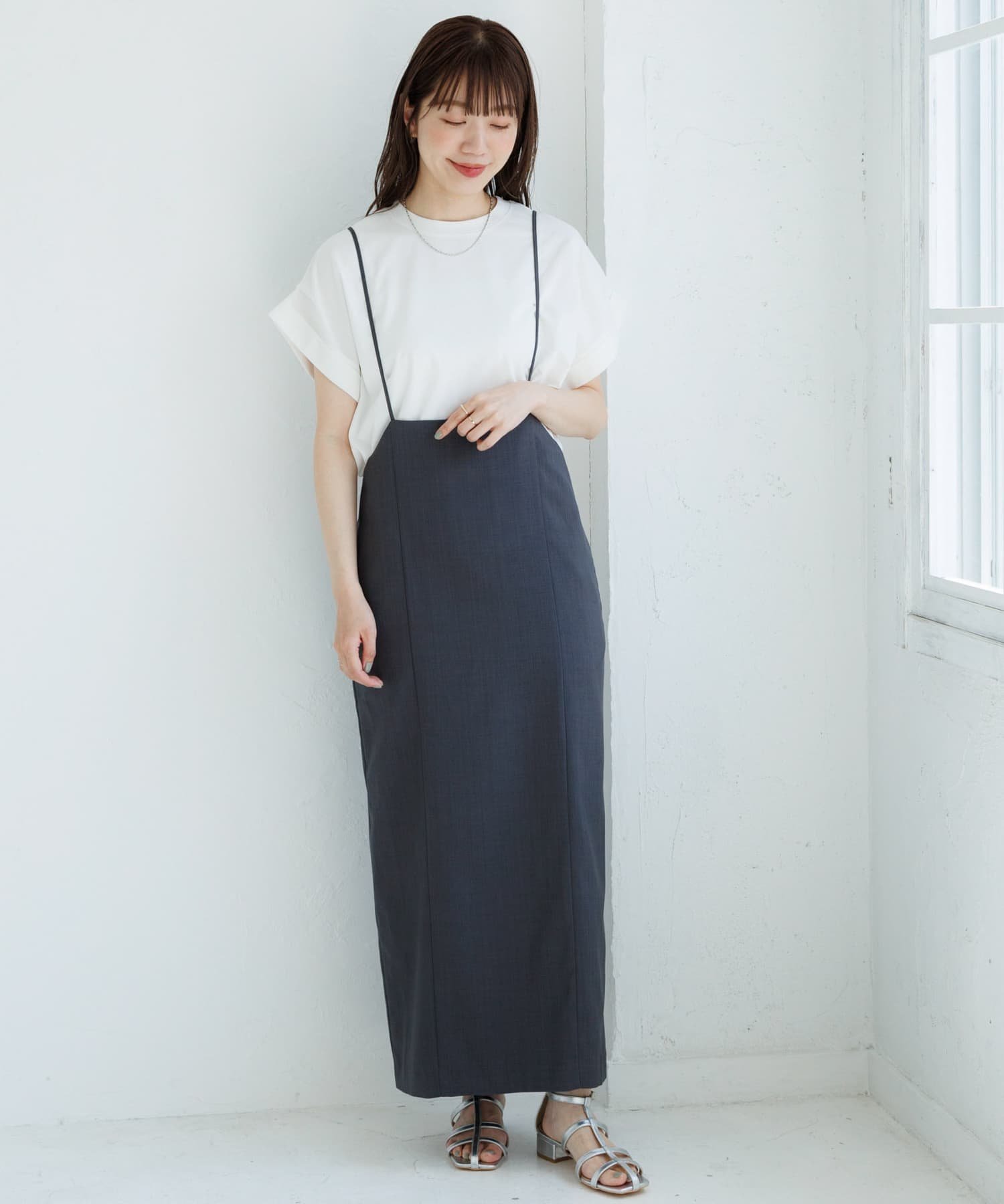 【サニーレーベル/Sonny Label / URBAN RESEARCH】の『WEB/一部店舗限定』ナローサスペンダースカート 人気、トレンドファッション・服の通販 founy(ファニー) 　ファッション　Fashion　レディースファッション　Fashion for Women　スカート　Skirts　2025年　2025　2025春夏・S/S　Spring/Summer 2025 SS25　サスペンダー　Suspenders, Braces　シンプル　Simple, Minimal　トレンド　Trend, Trending Now　ラップ　Wrap, Wrap Design　ロング　Long, Long-Length　ワンポイント　One Point, Statement Accent　夏　Summer　S/S・春夏　SS, Spring/Summer, Warm Season　無地　Plain, Solid Color　 other-1|ID: prp329100004530833 ipo3291000000033516975