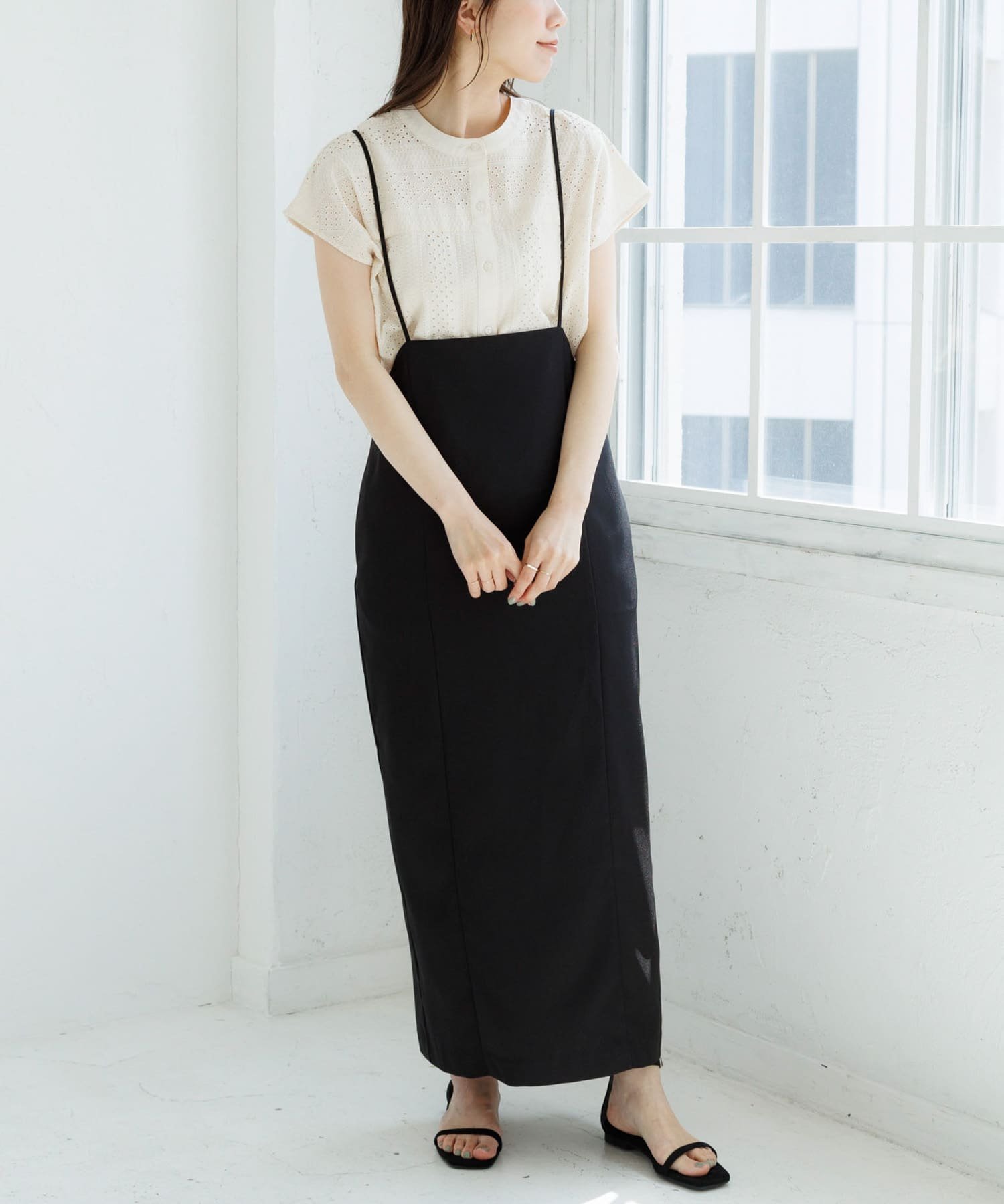 【サニーレーベル/Sonny Label / URBAN RESEARCH】の『WEB/一部店舗限定』ナローサスペンダースカート インテリア・キッズ・メンズ・レディースファッション・服の通販 founy(ファニー) 　ファッション　Fashion　レディースファッション　Fashion for Women　スカート　Skirts　2025年　2025　2025春夏・S/S　Spring/Summer 2025 SS25　サスペンダー　Suspenders, Braces　シンプル　Simple, Minimal　トレンド　Trend, Trending Now　ラップ　Wrap, Wrap Design　ロング　Long, Long-Length　ワンポイント　One Point, Statement Accent　夏　Summer　S/S・春夏　SS, Spring/Summer, Warm Season　無地　Plain, Solid Color　ブラック|ID: prp329100004530833 ipo3291000000033516977