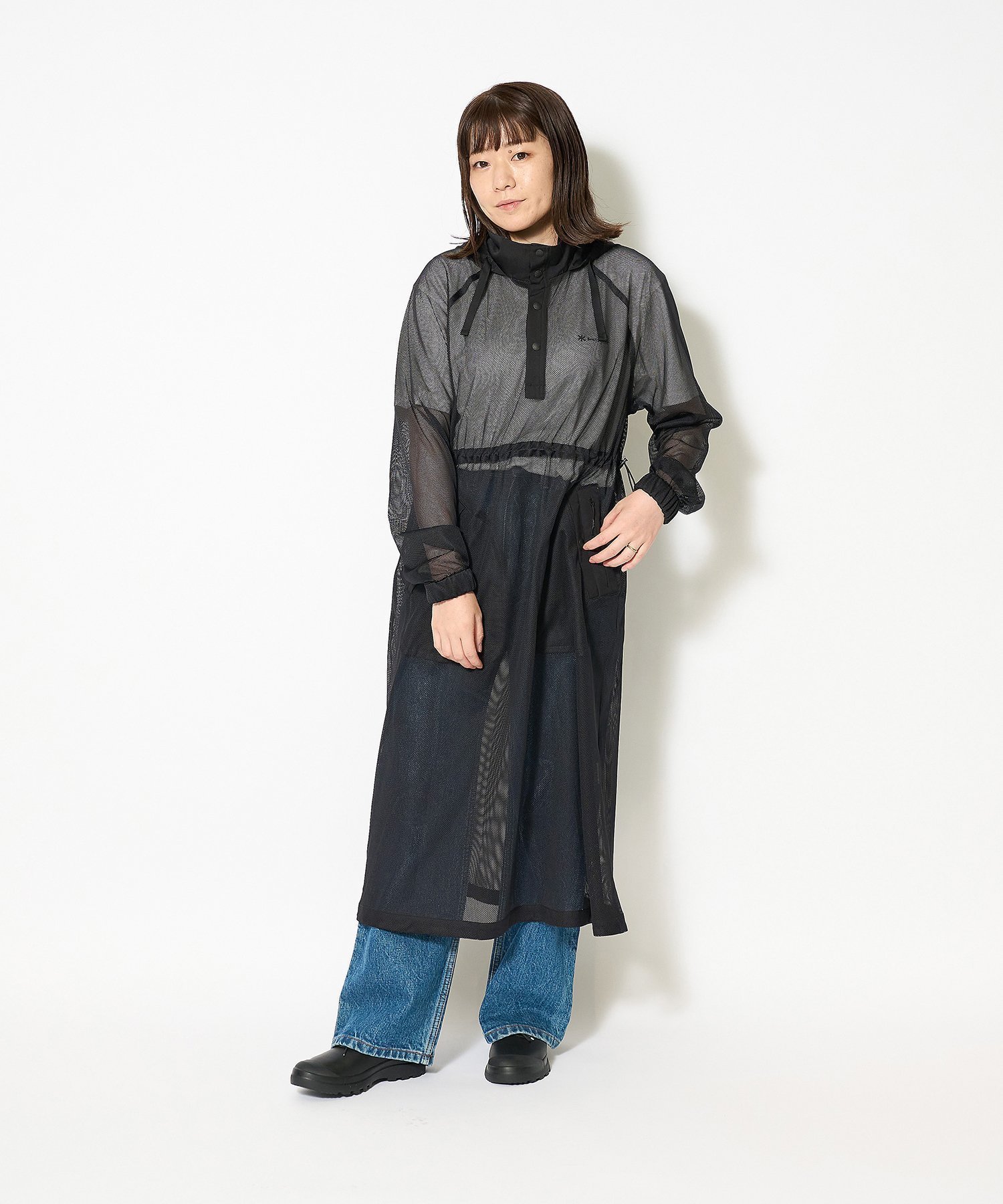 【スノーピーク/SNOW PEAK】のInsect Shield Mesh Long Pullover インテリア・キッズ・メンズ・レディースファッション・服の通販 founy(ファニー) 　ファッション　Fashion　レディースファッション　WOMEN　トップス・カットソー　Tops/Tshirt　プルオーバー　Pullover　ドローコード　Draw Cord　定番　Standard　フェミニン　Feminine　プリント　Print　ポケット　Pocket　メッシュ　Mesh　無地　Plain Color　ロング　Long　夏　Summer　Black|ID: prp329100004530845 ipo3291000000032031104